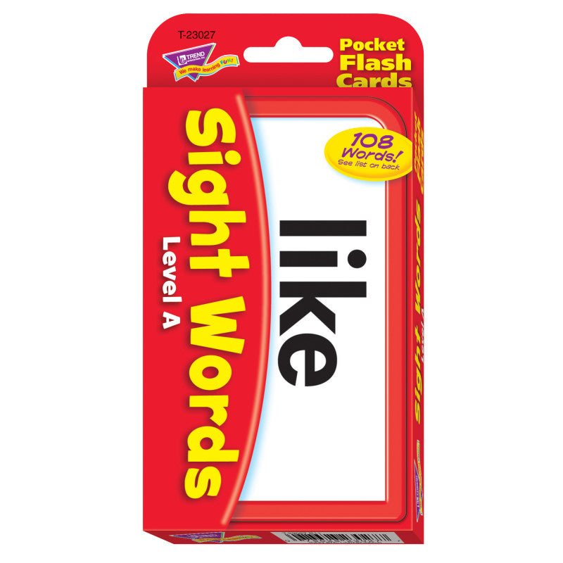 Sight Words &ndash; Level A Pocket Flash Cards