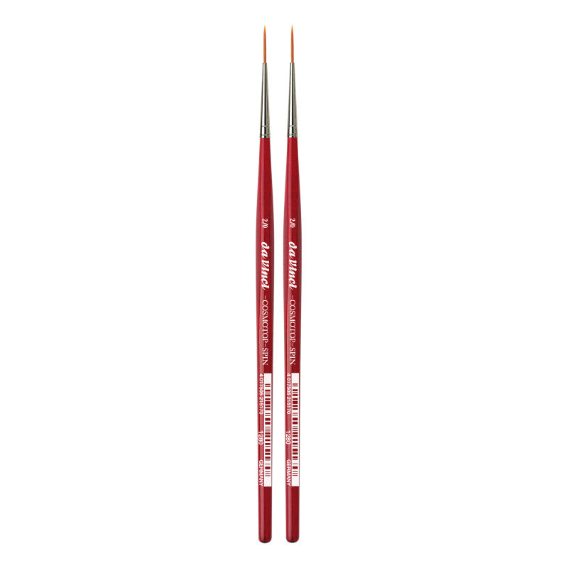 COSMOTOP-SPIN Rigger Brush, Synthetic, Acrylic & Watercolor, Pointed Liner, Series 5880, Size 2, Pack of 2