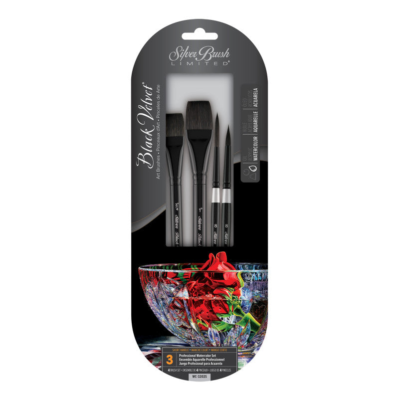 Black Velvet&reg; 4-Piece BEST W/C Brush Set