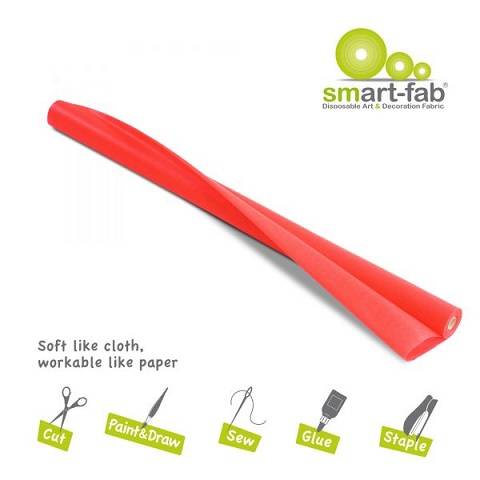 Smart-Fab Smart Fab Disposable Fabric, 48" x 40 ft roll, Red