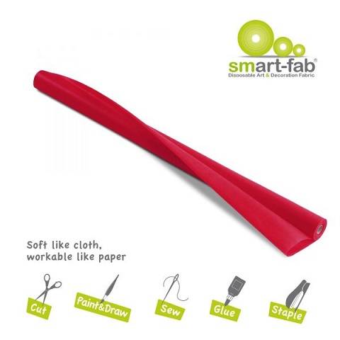 Smart-Fab Smart Fab Disposable Fabric, 48" x 40 ft roll, Cranberry