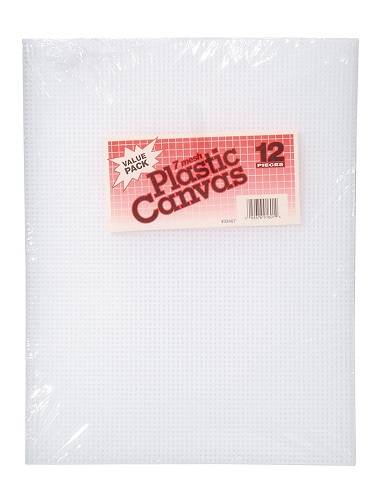 Clear Plastic Canvas -10.5 x 13.5 inches each -  #7 Mesh -12 pieces per package.