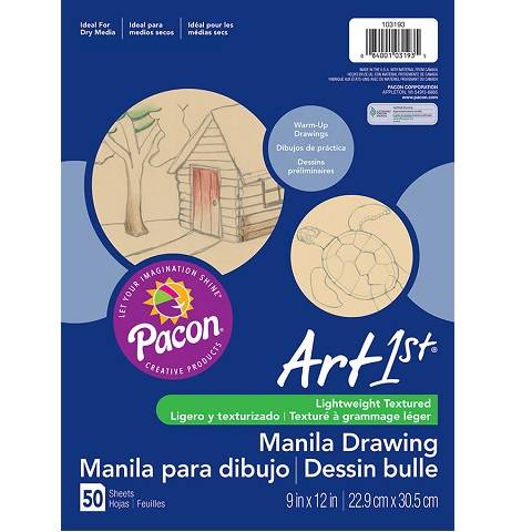DRAWING PAPER 9" X 12" MANILA 50 SHEETS