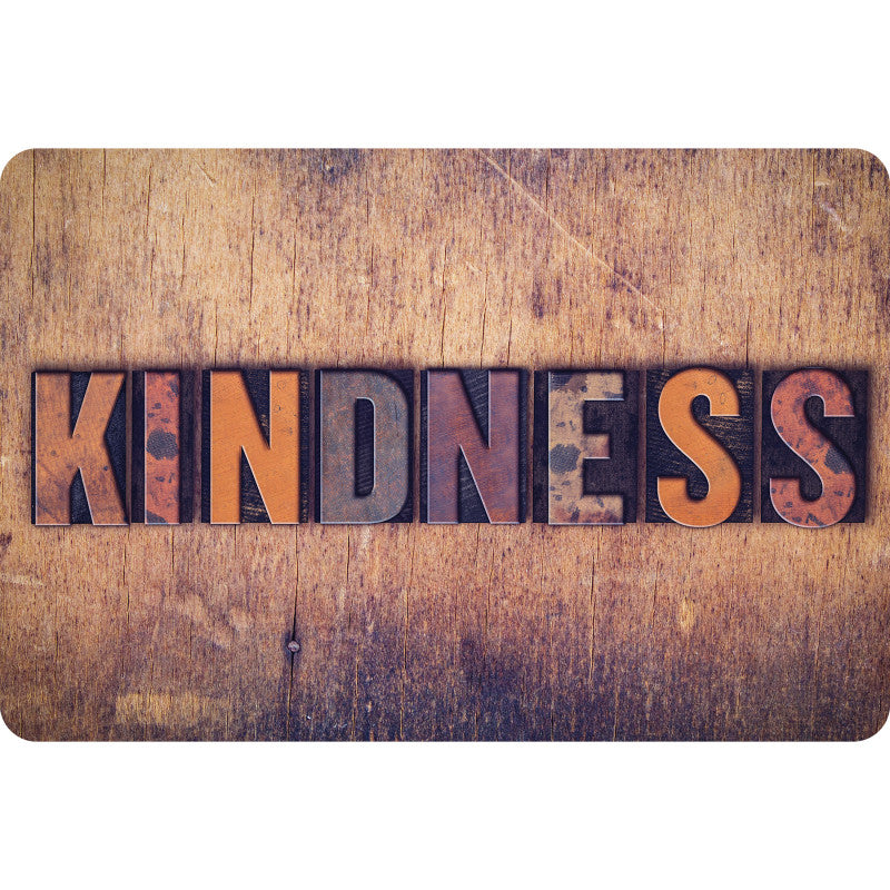 The Original Fun Mat&trade;, Welcome Mat, 15.5" x 23.5", Kindness Letterpress