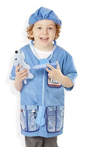 Melissa & Doug Veterinarian Role Play Costume Dress-Up Set (9 pcs) , 4850