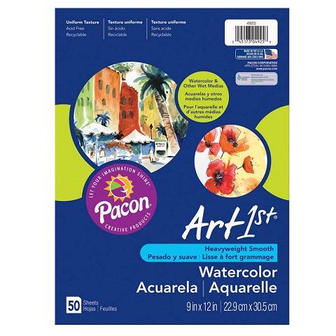 UCREATE® WATERCOLOR PAPER 18" X 24" WHITE, PACKAGE, 90 LB. 50 SHEETS (DIXP4933)
