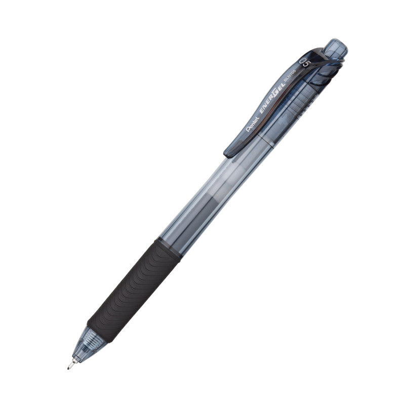 EnerGel-X&trade; Retractable Liquid Gel Pen, Black, 0.5mm, Pack of 12