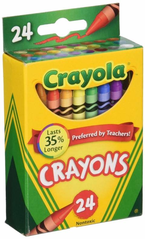 Crayola Classic Color Pack Crayons, (Regular Size) Tuck Box, 24 Colors  BIN523024