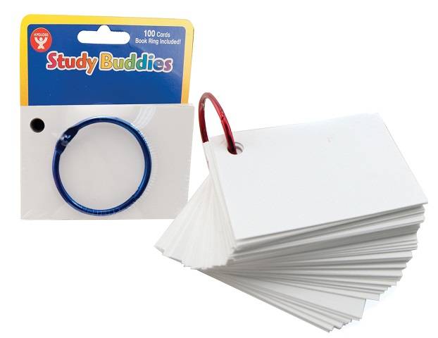 Hygloss Study Buddies Embellishment, White, 3" x 5" Rectangle 100-Pack