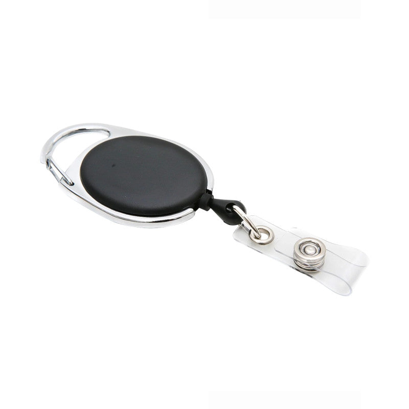 Quick Clip Oval ID Badge Reel, Black
