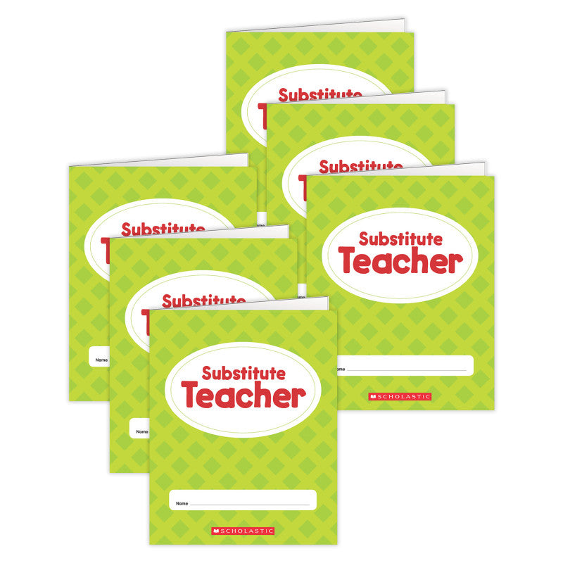 Substitute Teacher Folder, Pack of 6