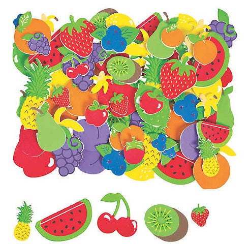Fabulous Foam Self-Adhesive Shapes 500/pkg -  Fruit Shapes