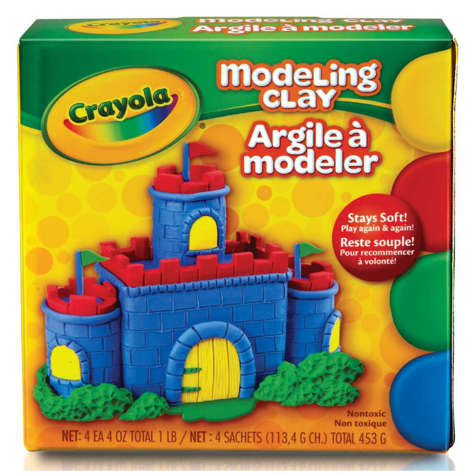 Crayola® Modeling Clay, Primary colors - 4 Colors   1 LB (BIN 57-0300)