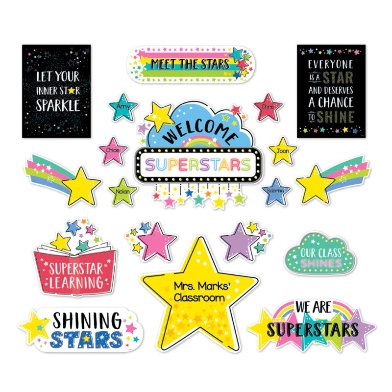 Shine Bright Bulletin Board Set, 43 Pieces