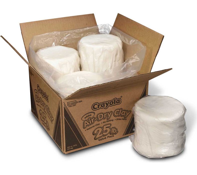 Crayola® Air-Dry Clay, White, 25 lb. Value Pack  (BIN57-5001)