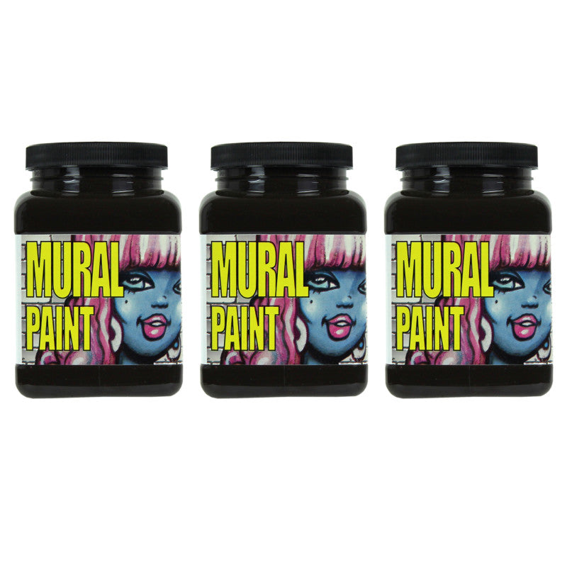 Mural Paint, Pint, Mud (Raw Umber), Pack of 3