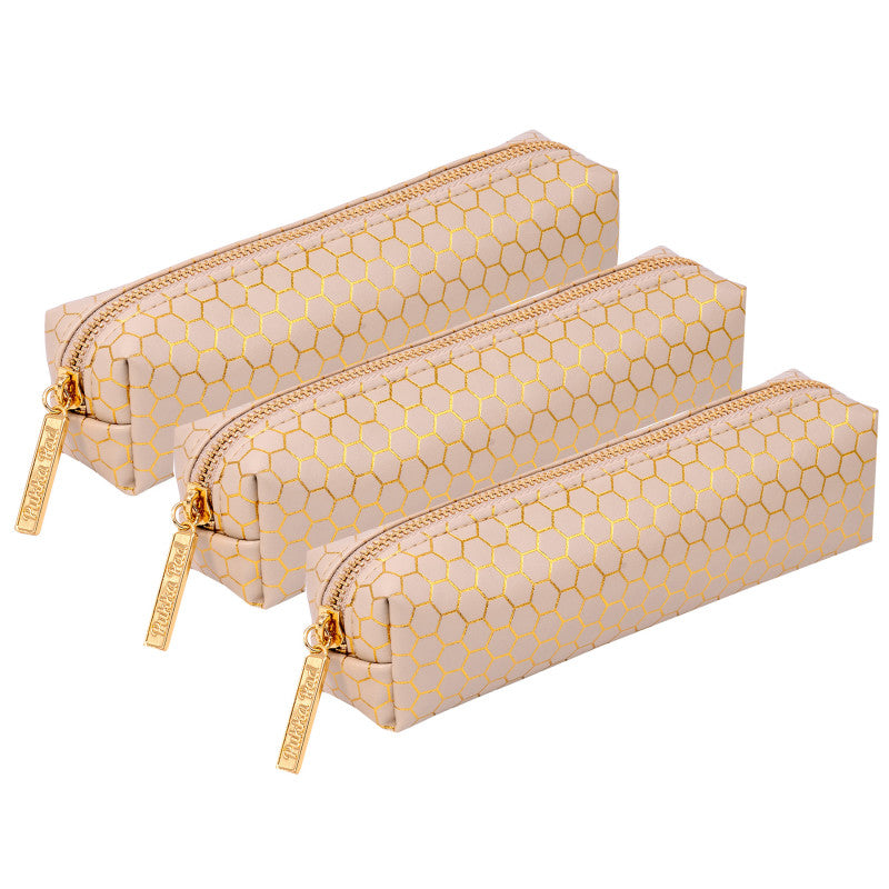 Pencil Case, Haze, Taupe, Pack of 3
