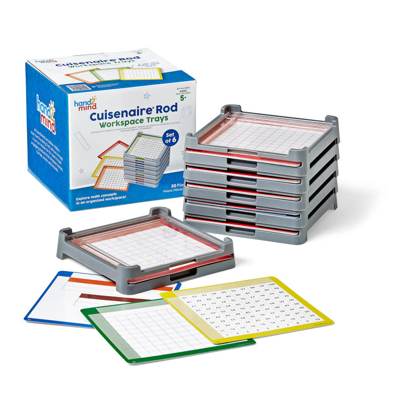 Cuisenaire&reg; Rod Workspace Trays, Set of 6