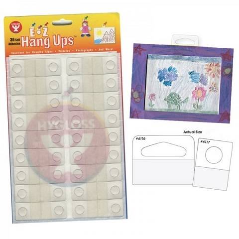 Self-Adhesive E-Z Hang Ups 20 Tabs/Sheet 1 1⁄2" x 1 1⁄4"