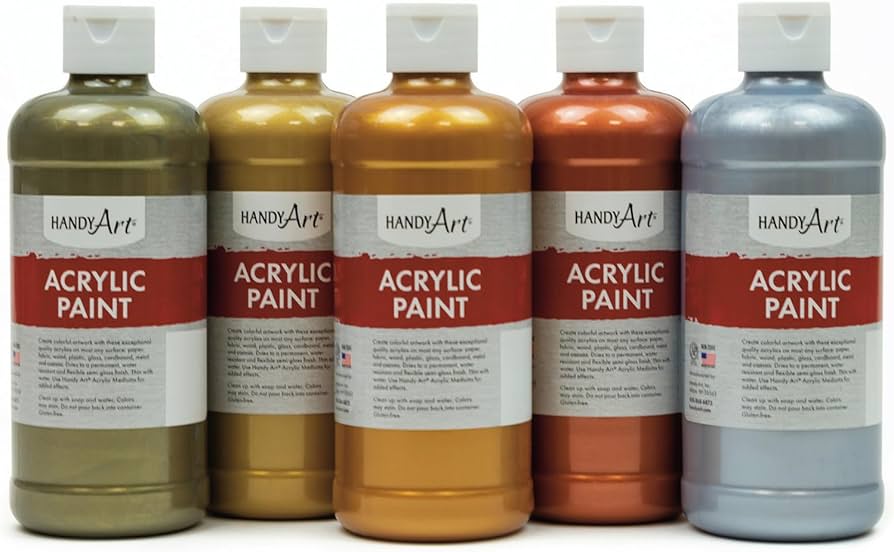 Handy Art Acrylic Metallic Paint 16OZ.