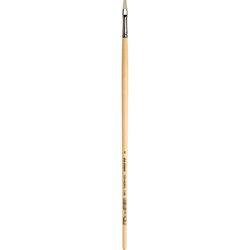 TOP-ACRYL Bright White Brush, Synthetic, Acrylic & Oil, Flat, Series 7182, Size 4