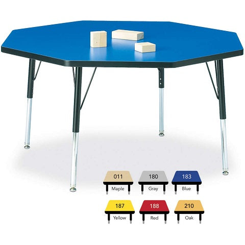 Berries® Octagon Activity Table - 48" X 48", Adjustable height