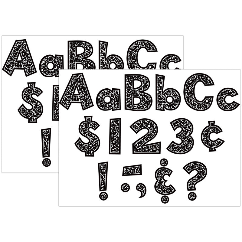 Composition 4" Fun Font Letters Combo Pack, 162 Pieces Per Pack, 2 Packs