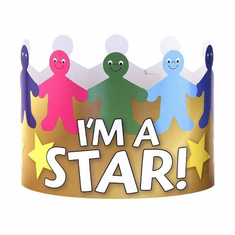 Hygloss  24-Piece I'am A Star Paper  Crowns 65256