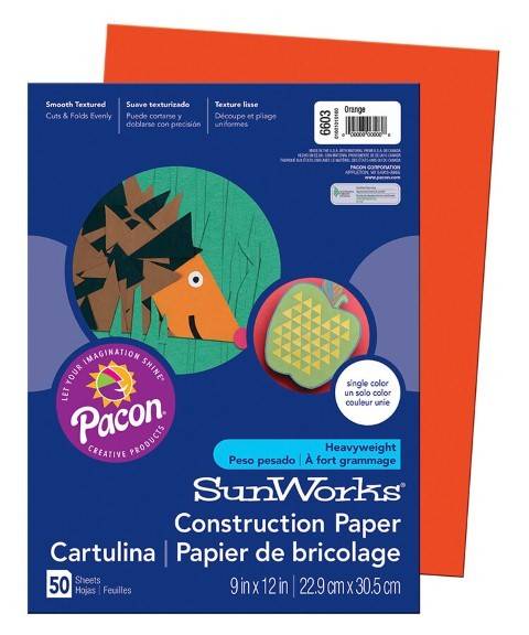 Pacon Construction Paper 9" x 12" 50 Sheets Per Pack
