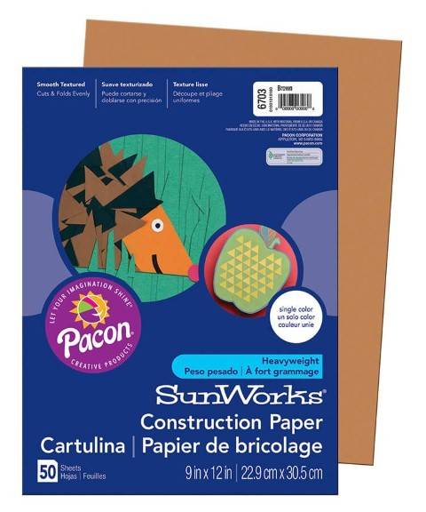 Pacon Construction Paper 9" x 12" 50 Sheets Per Pack