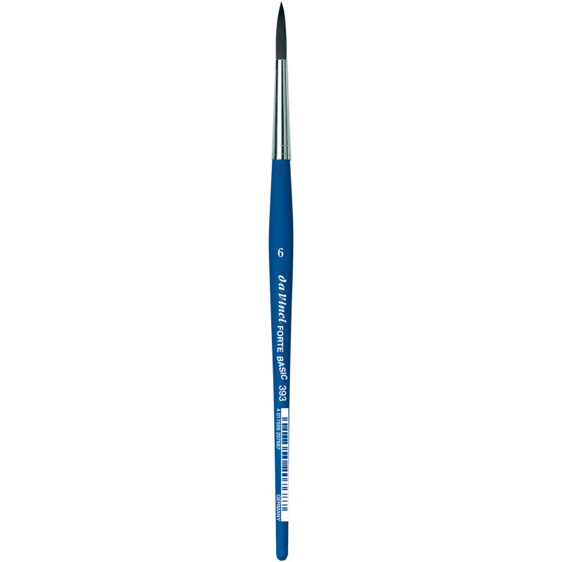FORTE BASIC Student Brush, Synthetic, Acrylic, Round, Series 393, Size 6