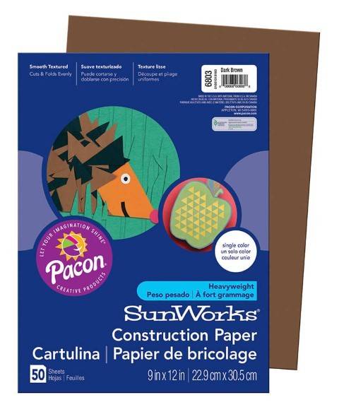 Pacon Construction Paper 9" x 12" 50 Sheets Per Pack