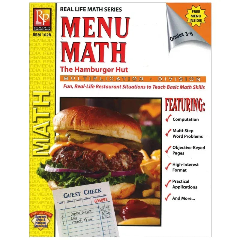 Menu Math: The Hamburger Hut Book, Multiplication & Division – Gramco ...