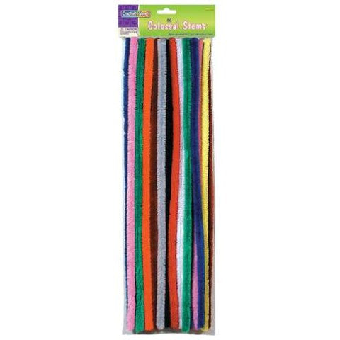 Colossal Stems (Pipe Cleaners) 19-1/2" Long, 15mm Thick - 50/pkg.