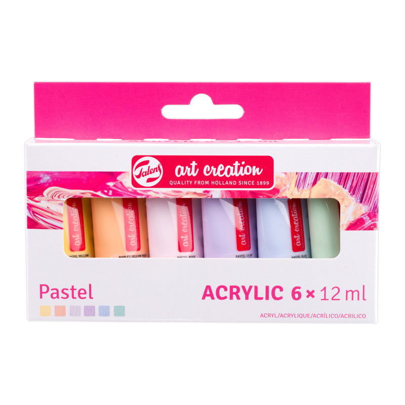 Acrylic Set, 6 x 12mL, Pastel