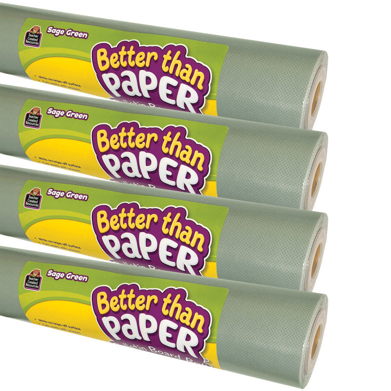 Better Than Paper&reg; Bulletin Board Roll, Sage Green, 4-Pack