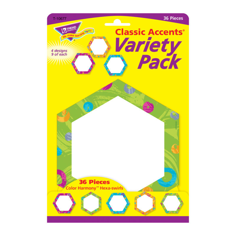 Color Harmony&trade; Hexa-swirls Classic Accents&reg; Var. Pack, 36 ct