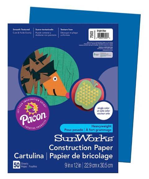 Pacon Construction Paper 9" x 12" 50 Sheets Per Pack