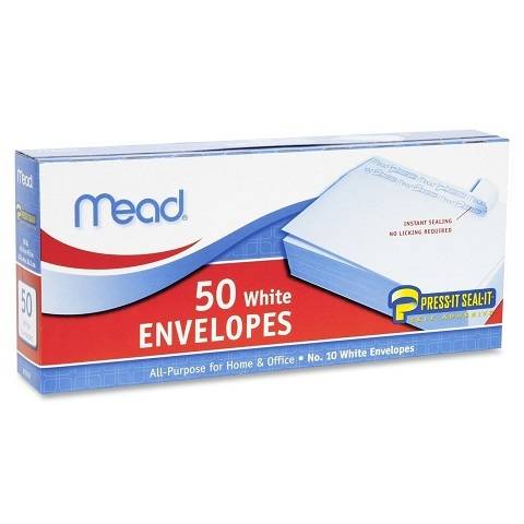 White Business Size Envelopes #10, 4 1/8 X 9 1/2"  50/pack