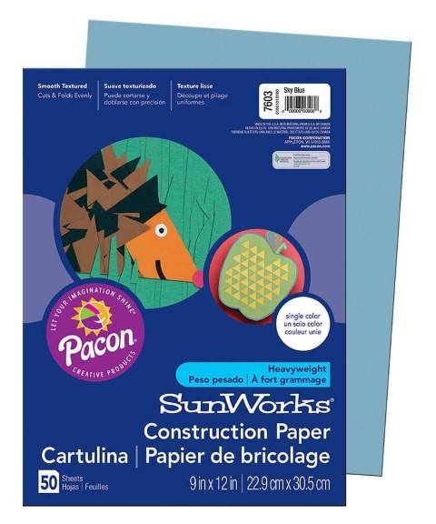 Pacon Construction Paper 9" x 12" 50 Sheets Per Pack