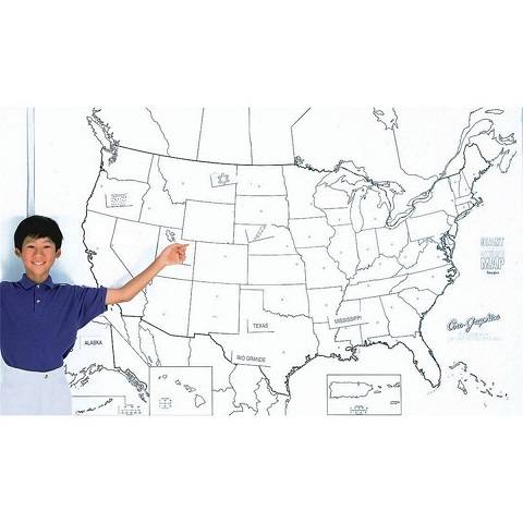 PACON GIANT US MAP 48IN X 72IN,  PAC78760