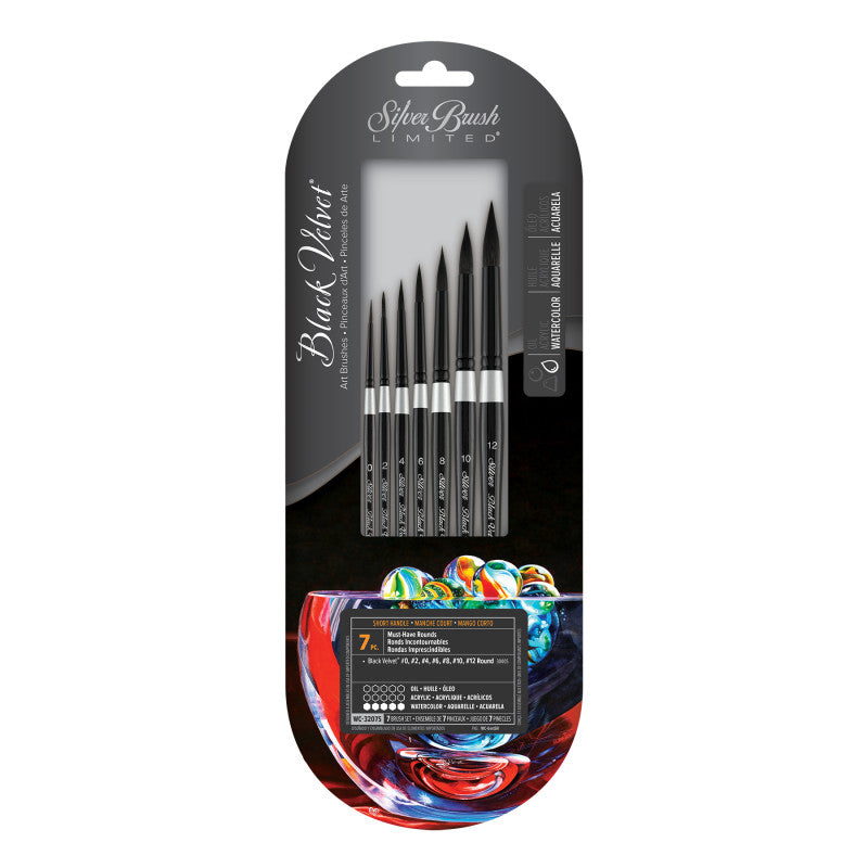 Black Velvet&reg; 7-Piece Must Have Rounds W/C Brush Set