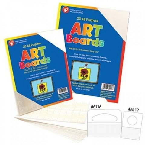 Hygloss Art Board with Hang Ups: White, 10" x 13"