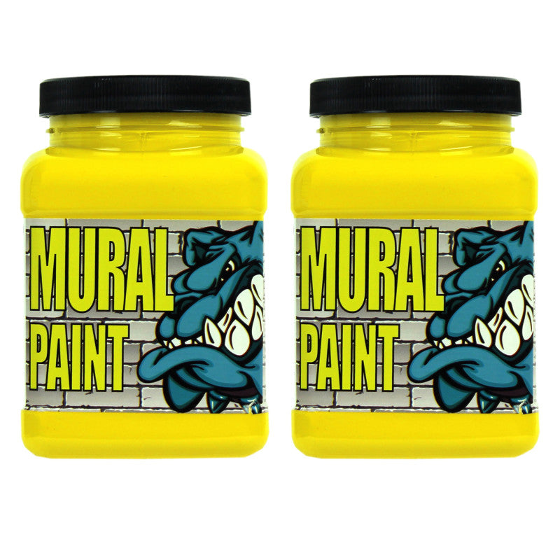 Mural Paint, Pint, Scorched (Yellow), Pack of 2