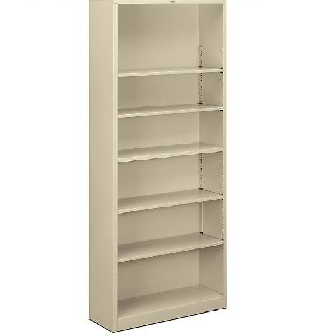 Hon, Brigade 6-Shelf Bookcase  12.63"D x 34.5"W x 81.13"H, Putty, HON82ABCL