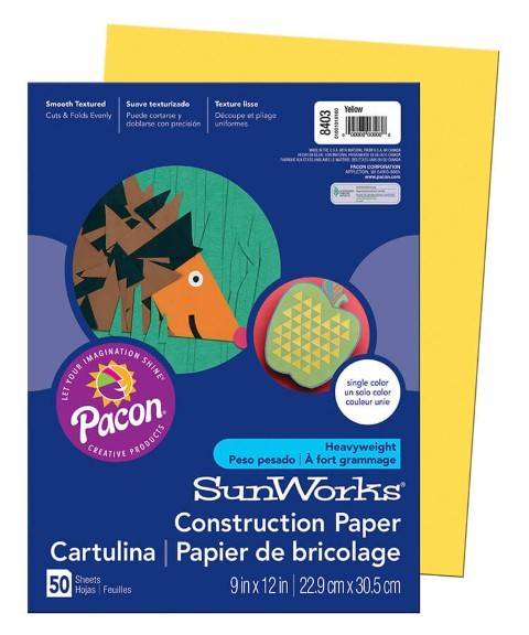 Pacon Construction Paper 9" x 12" 50 Sheets Per Pack