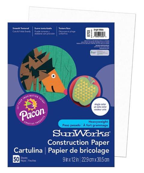 Pacon Construction Paper 9" x 12" 50 Sheets Per Pack