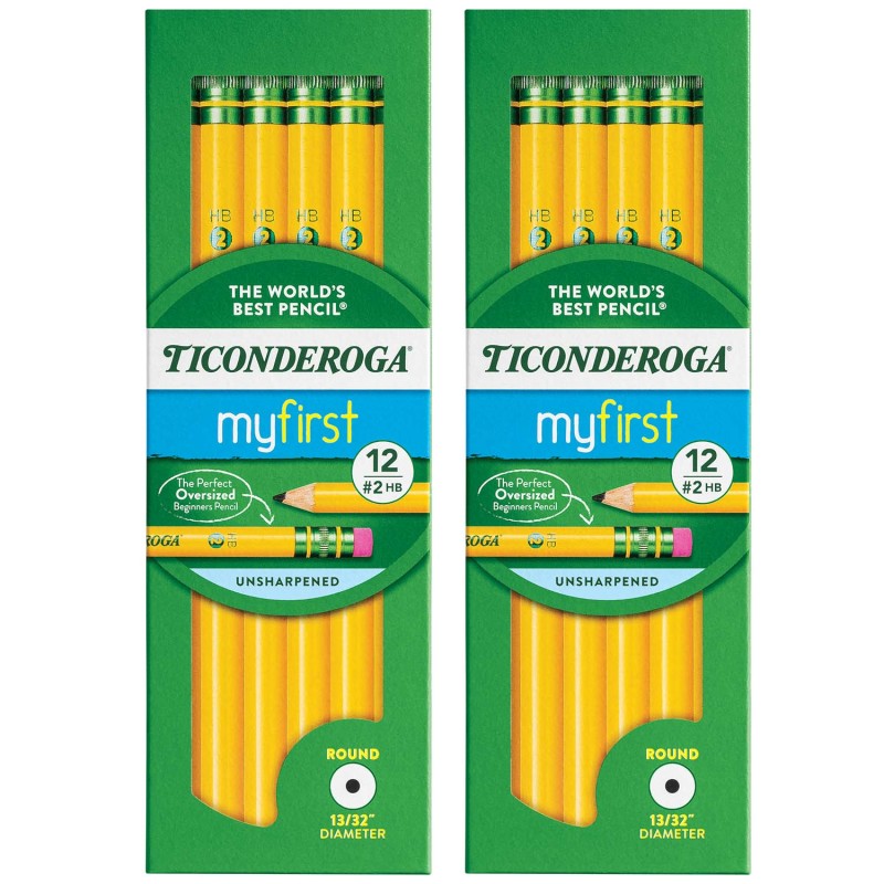 Beginners&reg; Pencils with Eraser, 12 Per Pack, 2 Packs