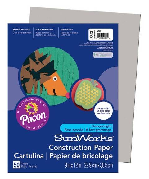 Pacon Construction Paper 9" x 12" 50 Sheets Per Pack