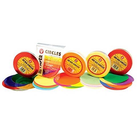 Hygloss 5" TISSUE PAPER 480 CIRCLES PRIMARY